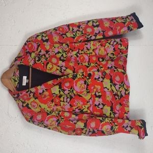 Isaac Mizrahi Bright Floral Blazer w/ Pockets XL